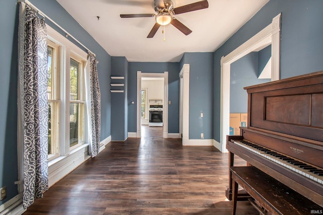 interior space featuring dark hardwood / wood-style flooring