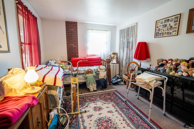 bedroom featuring carpet flooring