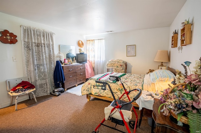 bedroom with carpet floors