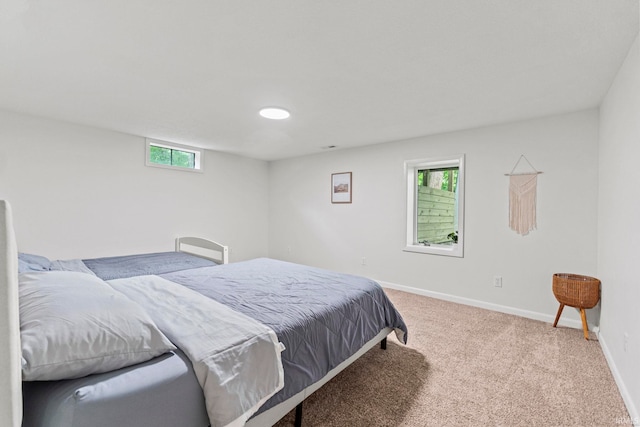 view of carpeted bedroom