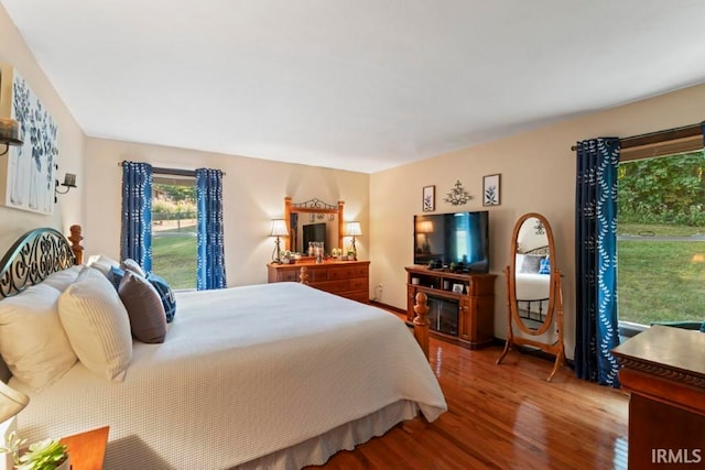 bedroom featuring hardwood / wood-style flooring