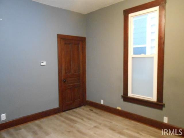 empty room featuring light hardwood / wood-style flooring