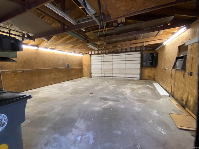 garage featuring electric panel