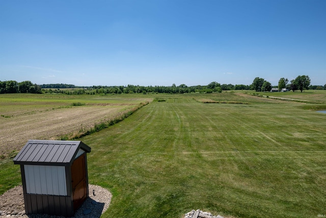 surrounding community with a lawn and a rural view