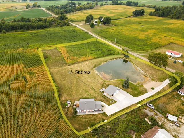 bird's eye view featuring a rural view