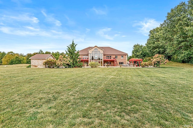 exterior space with a front lawn