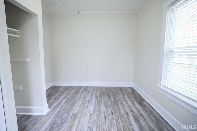 interior space with hardwood / wood-style flooring