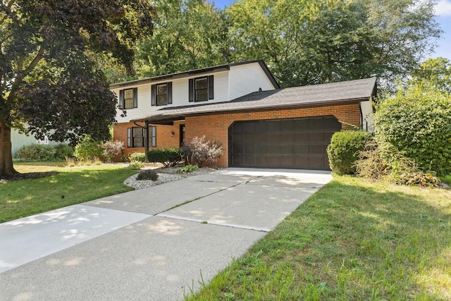 view of front property with a front lawn