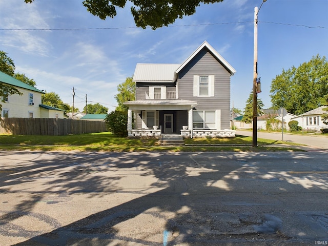 view of front of house featuring covered porch