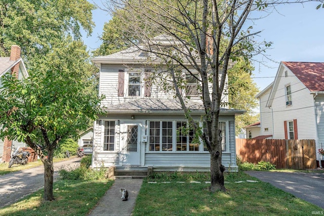 view of property with a front yard