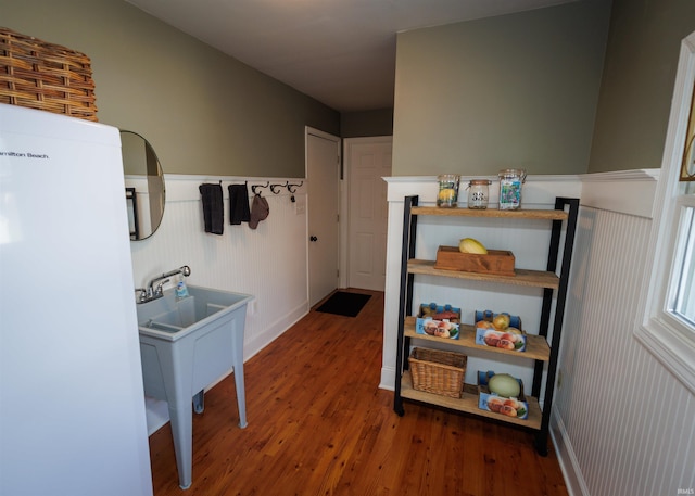 interior space featuring hardwood / wood-style flooring