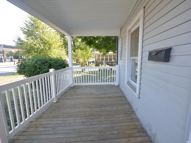 wooden deck with a porch