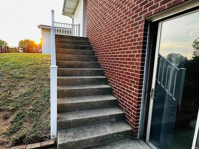 view of stairway