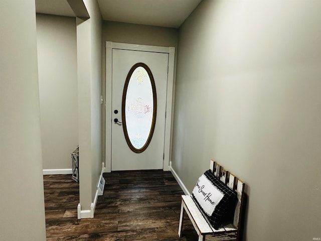 entryway featuring dark hardwood / wood-style floors