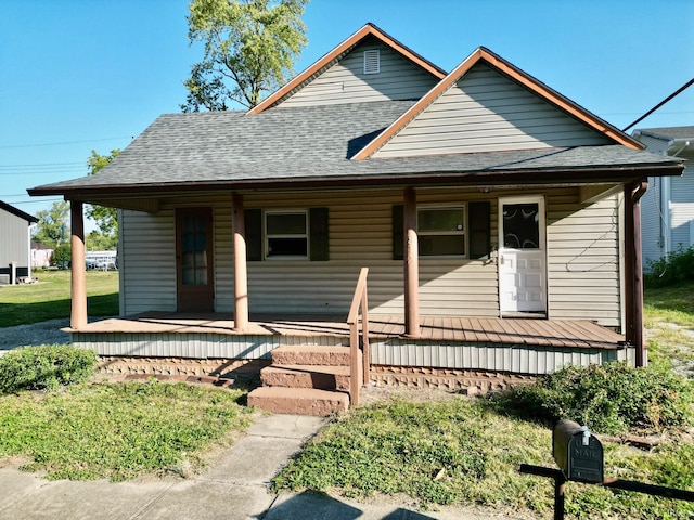 view of front facade featuring a porch