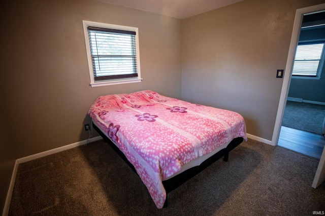 view of carpeted bedroom