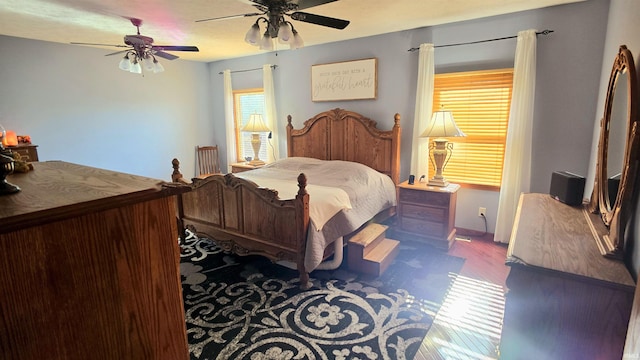 1509 Hawksview Dr, Marion, IN 46952 - bedroom featuring ceiling fan and wood finished floors