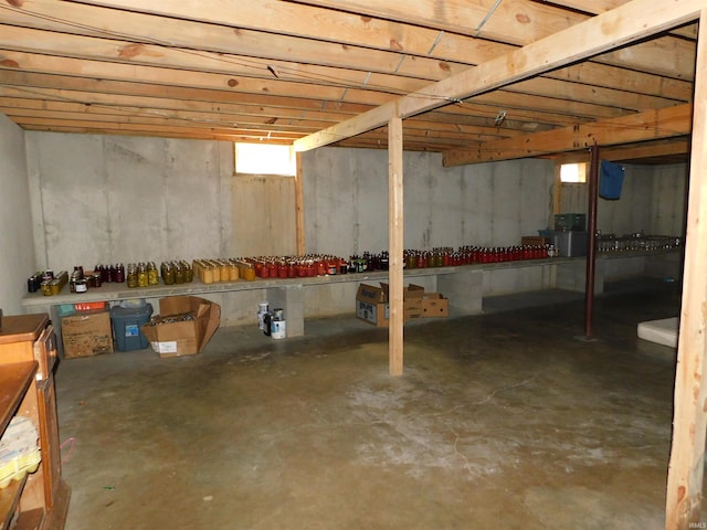 view of basement