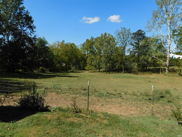 view of yard featuring a rural view