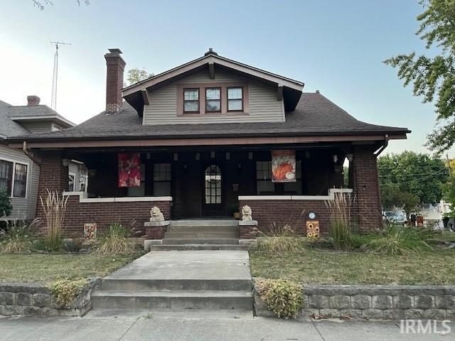 bungalow with covered porch