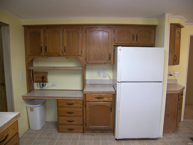 kitchen with white refrigerator