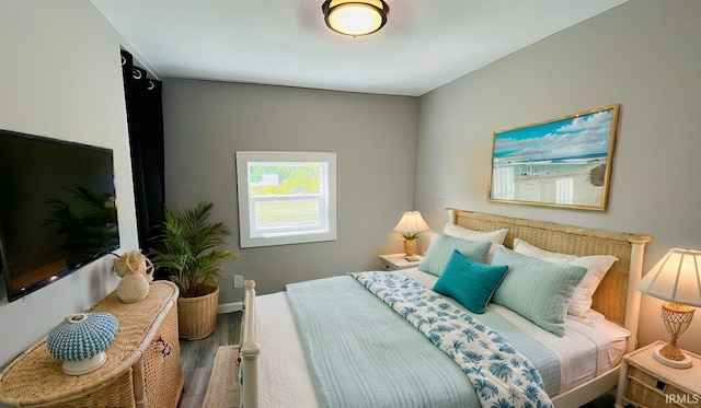 bedroom featuring wood-type flooring