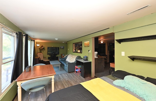 interior space featuring dark hardwood / wood-style flooring