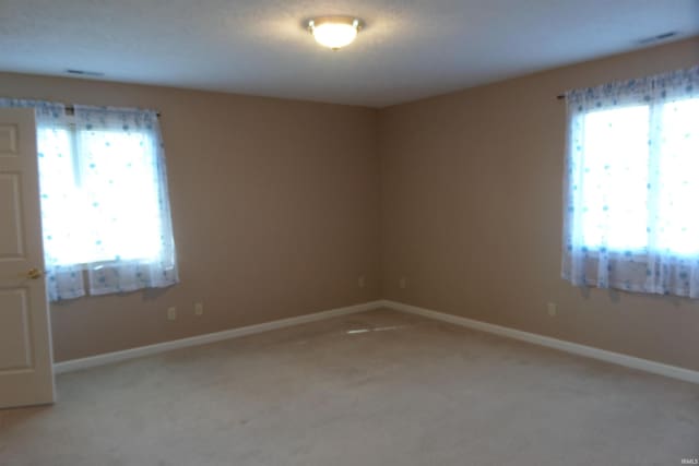 empty room with light colored carpet and plenty of natural light