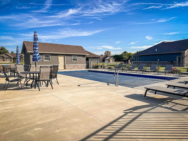 view of pool with a patio