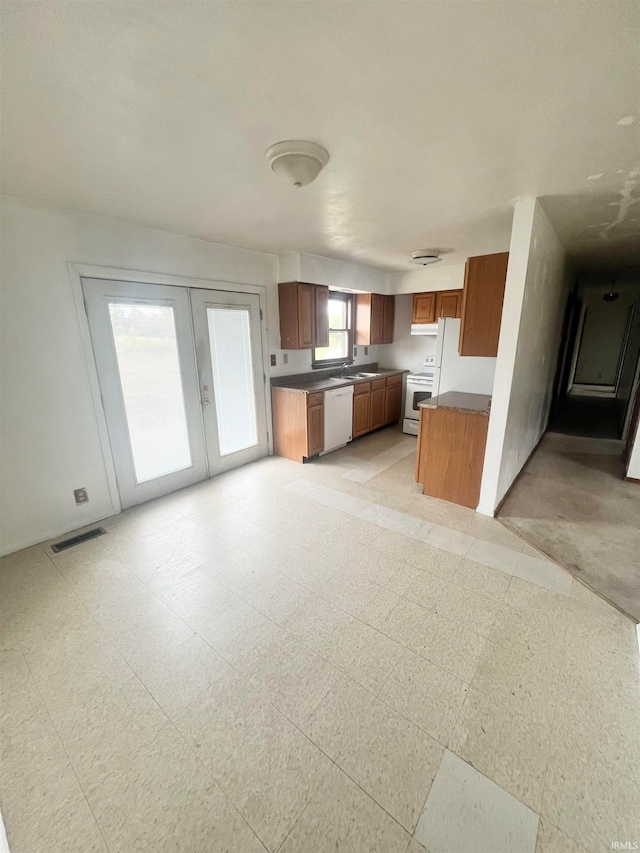 kitchen featuring white appliances