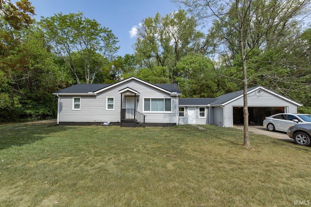 view of front of house with a front yard