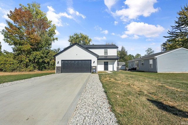 modern farmhouse with a front yard