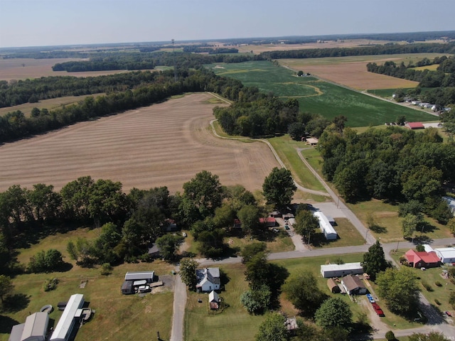 drone / aerial view featuring a rural view