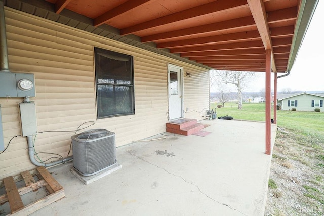 view of patio with central air condition unit