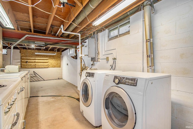 laundry area featuring independent washer and dryer