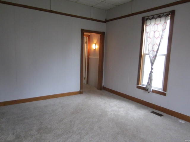 view of carpeted spare room