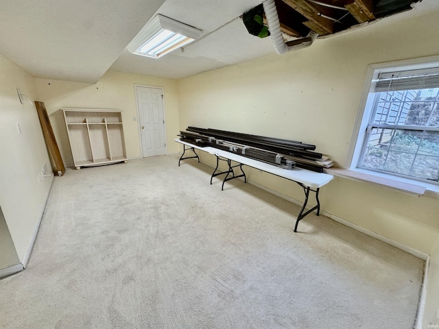 miscellaneous room with carpet flooring