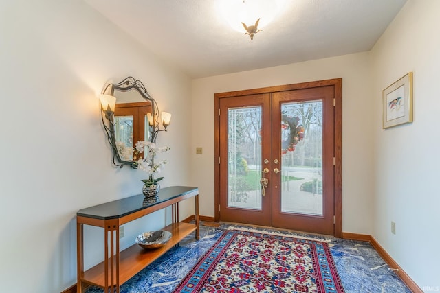 entryway with french doors