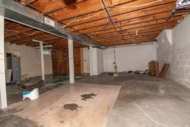 view of basement