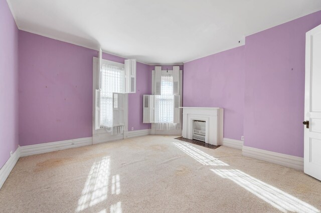 unfurnished bedroom with light carpet