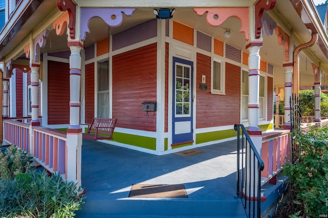 exterior space with a porch