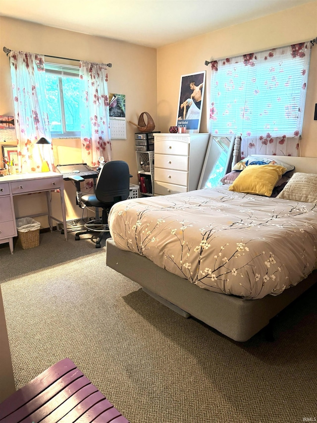 view of carpeted bedroom