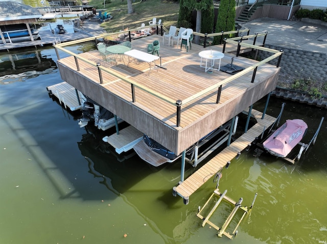 10922 N Lower Lakeshore Dr, Monticello, IN 47960 - view of dock featuring boat lift