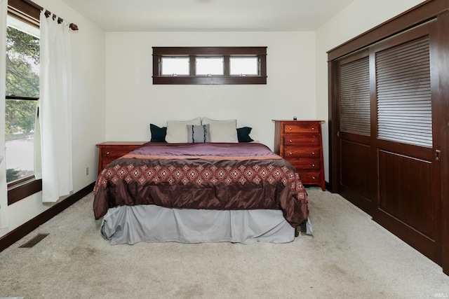 view of carpeted bedroom