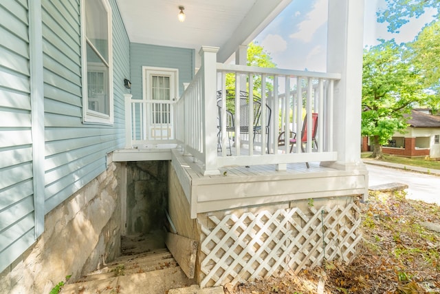 exterior space with covered porch