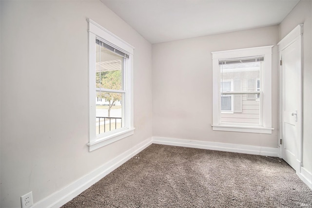 view of carpeted empty room