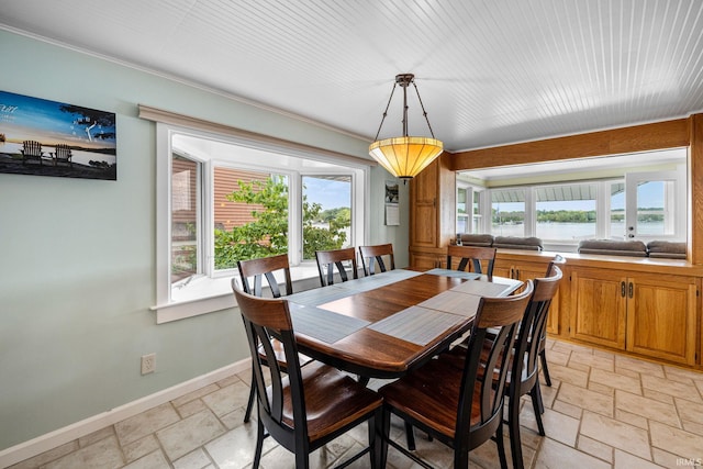 dining space featuring a wealth of natural light