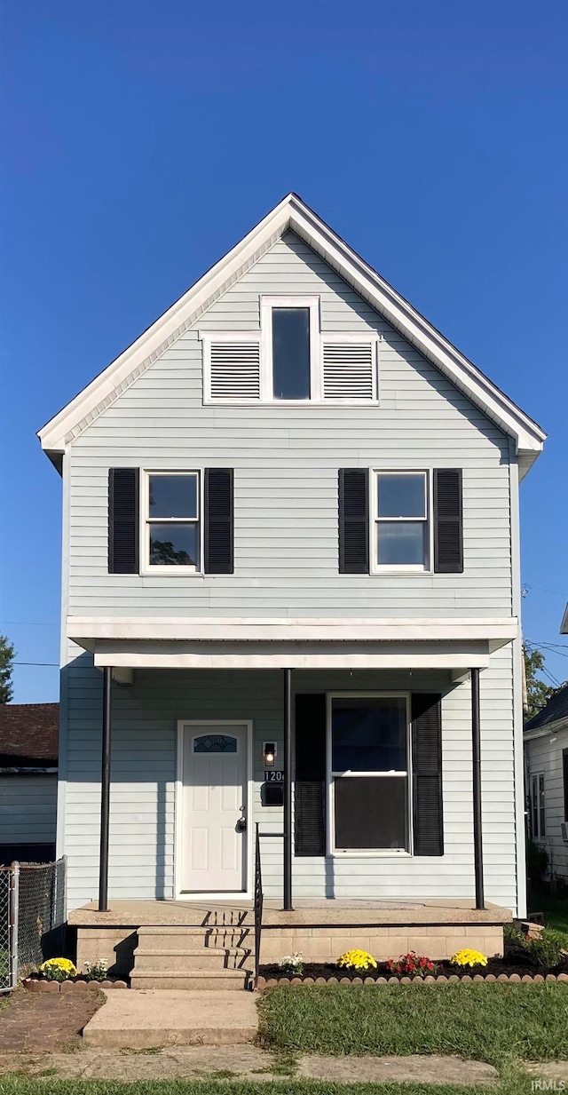 front facade featuring a porch