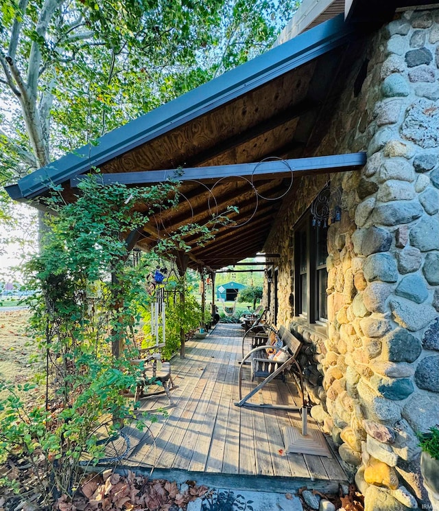 view of patio / terrace with a deck