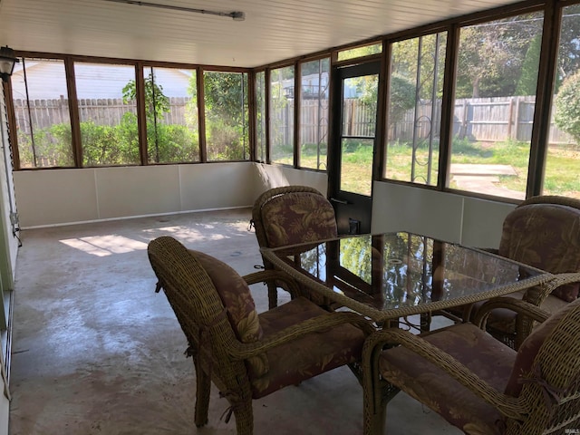 view of sunroom / solarium